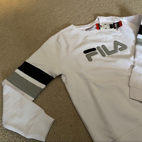 Women's Fila Crewneck Sweatshirt - White - Picture 4 of 7